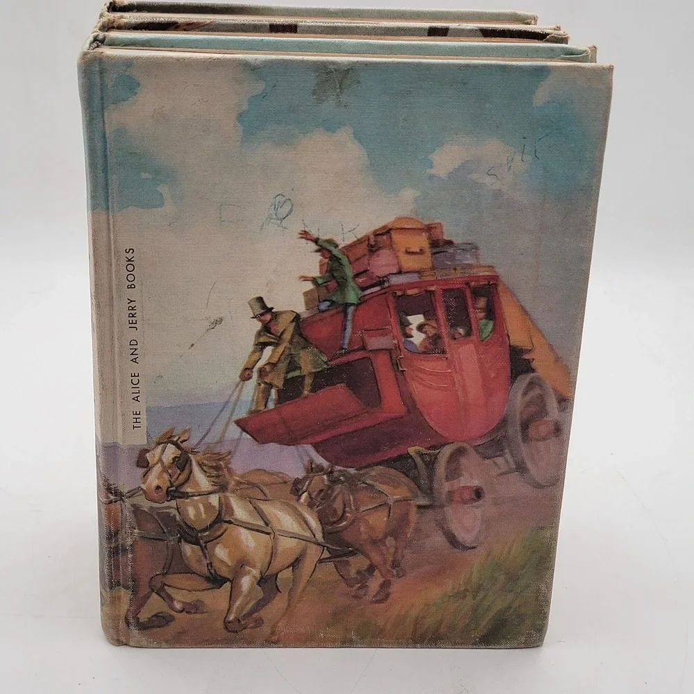 Mabel O'Donnell Alice and Jerry Books Hardcover Set 3 Reading Primers Good